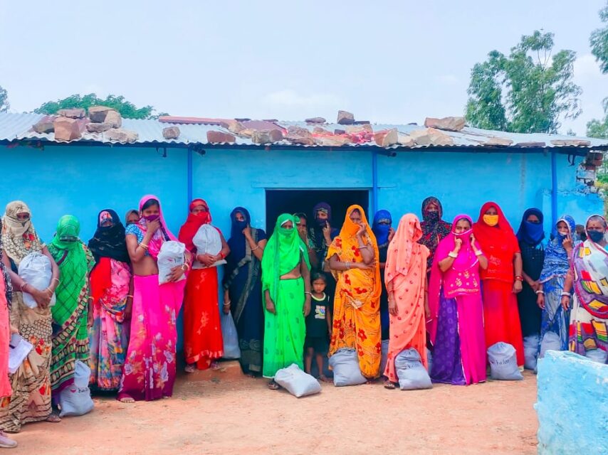 Ration kit distribution in Baran district